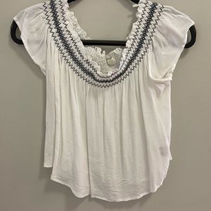 White flowy blouse